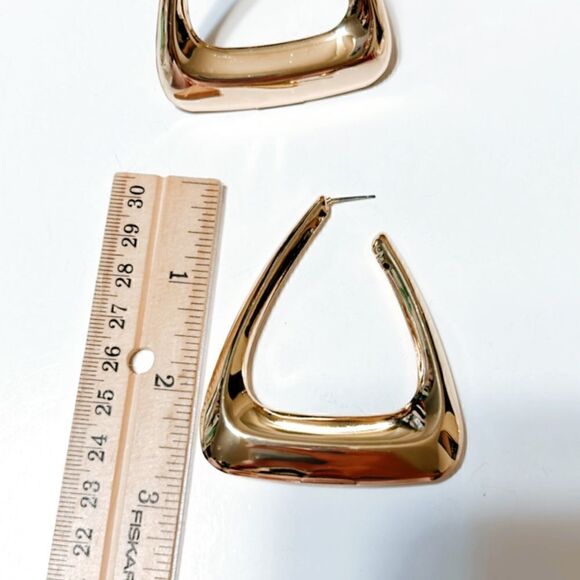 Geo  hoop  earrings  M137 - Picture 4 of 6